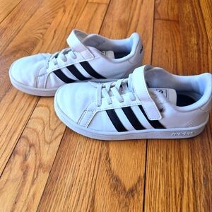adidas White and Black Kids Sneakers